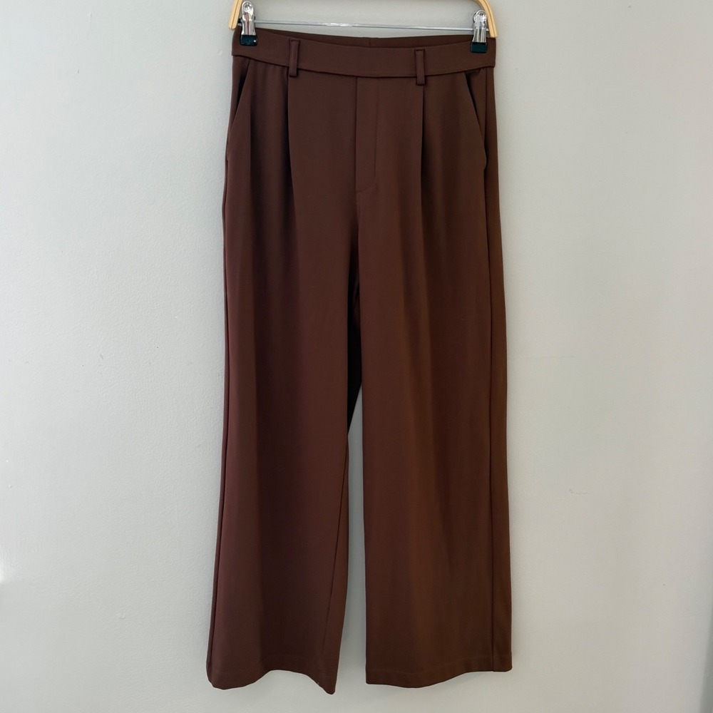 Halara Flex Medium Pleated DayStretch High Waisted Pocket Straight Leg Work Pant - Picture 4 of 10